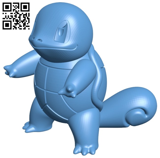 Squirtle - pokemon B008531 file stl free download 3D Model for CNC and 3d printer