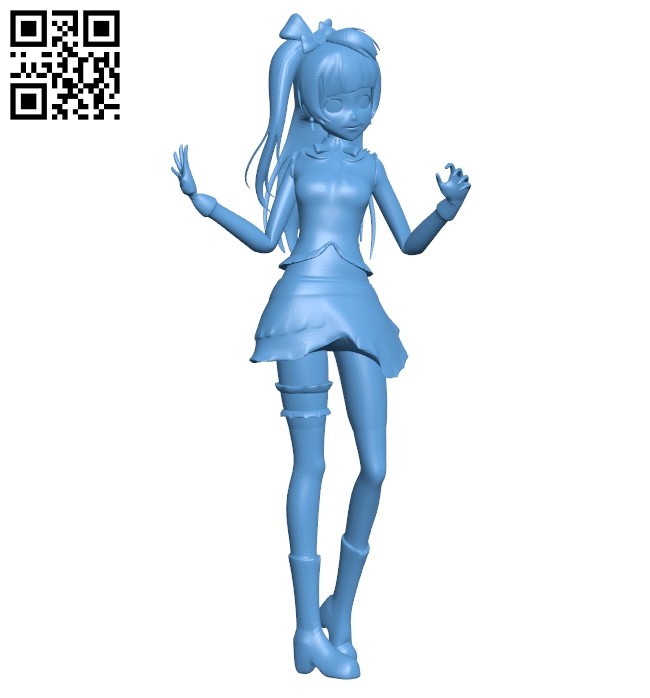 Street girl B008528 file stl free download 3D Model for CNC and 3d printer
