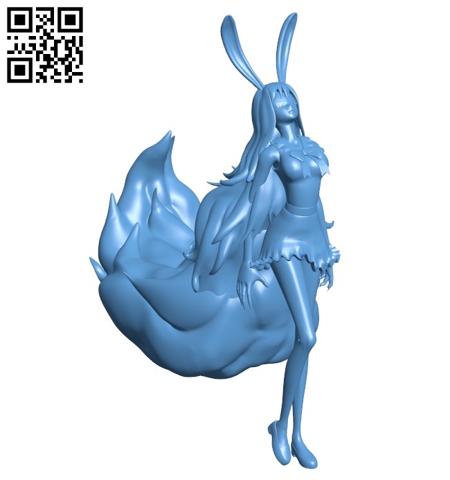 Sulong - girl with long hair B008434 file stl free download 3D Model for CNC and 3d printer