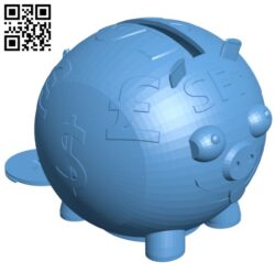 The pig saves money B008514 file stl free download 3D Model for CNC and 3d printer