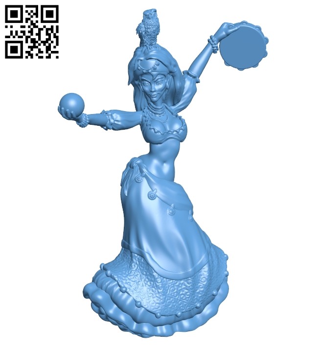 The witch is dancing - women B008517 file stl free download 3D Model for CNC and 3d printer