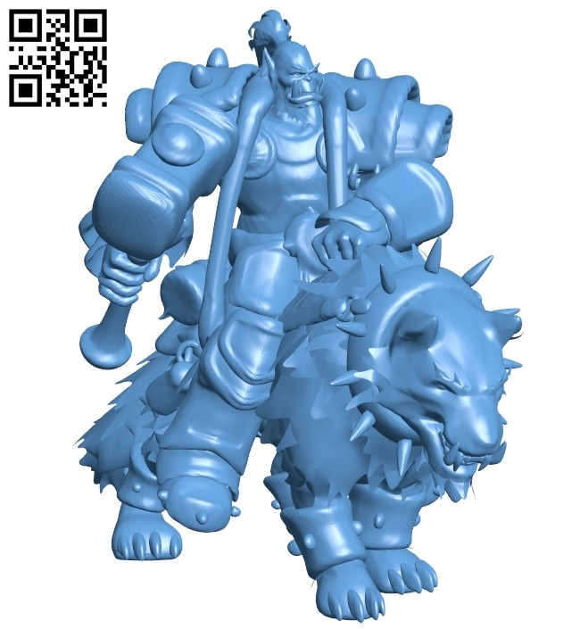 Thrall on wolf B008493 file stl free download 3D Model for CNC and 3d printer
