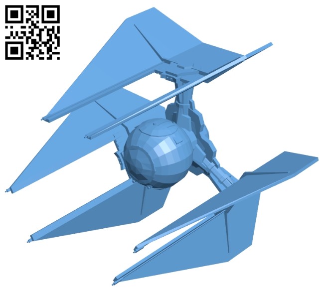 Tie Defender - ship B008497 file stl free download 3D Model for CNC and 3d printer