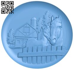 Two horses in the barn A005597 download free stl files 3d model for CNC wood carving