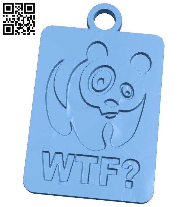 WTF pendant B008594 file stl free download 3D Model for CNC and 3d printer