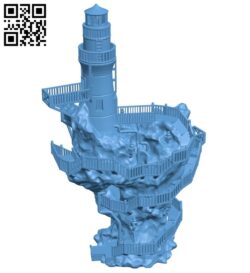 Aiba lighthouse – house B008775 file obj free download 3D Model for CNC and 3d printer