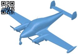 Air plane  Let L-200 morava B008779 file obj free download 3D Model for CNC and 3d printer