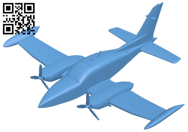 Aircraft C310 B008654 file stl free download 3D Model for CNC and 3d printer