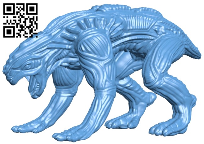 Alien Animal B008778 file obj free download 3D Model for CNC and 3d printer
