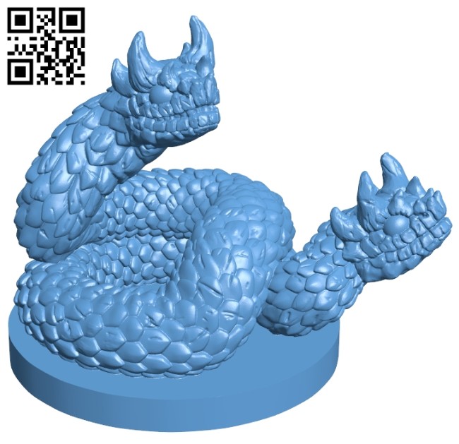 Amphis baena - Two-headed snake B008750 file obj free download 3D Model for CNC and 3d printer