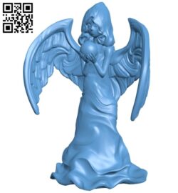 Angel statue B008753 file obj free download 3D Model for CNC and 3d printer