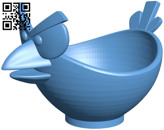 Angry bird egg cup B008879 file obj free download 3D Model for CNC and 3d printer