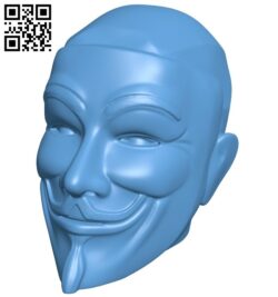 Anonymous figurine head B008804 file obj free download 3D Model for CNC and 3d printer