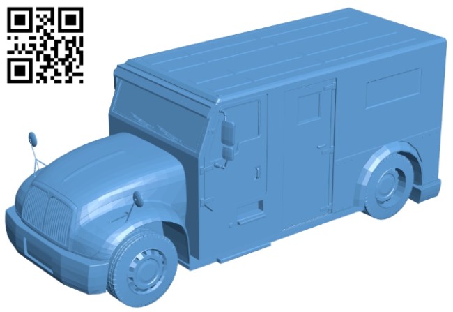 Bank truck B008681 file stl free download 3D Model for CNC and 3d printer
