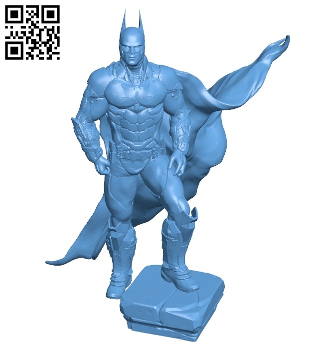 Batman with cape - superman B008724 file obj free download 3D Model for CNC and 3d printer