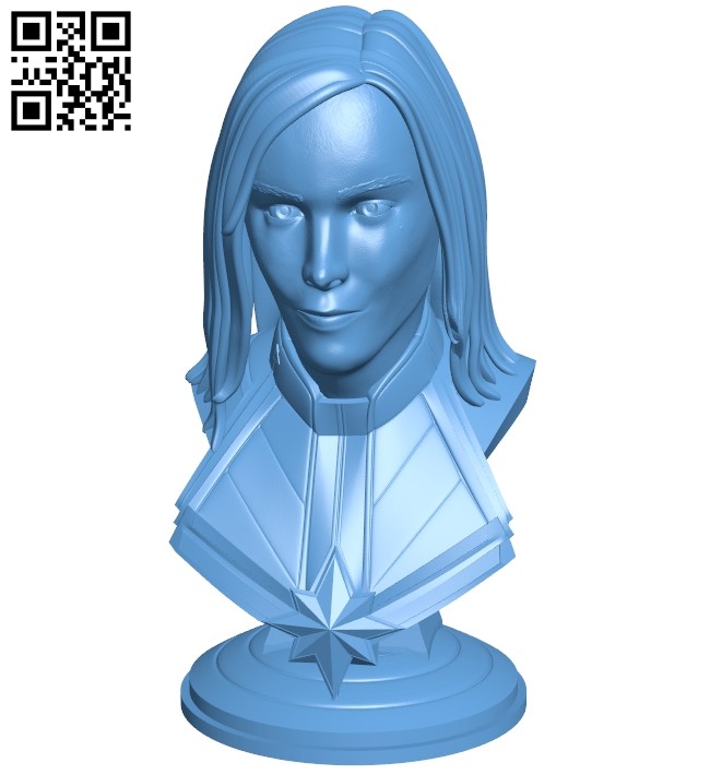Captain America bust - superhero B008727 file obj free download 3D Model for CNC and 3d printer