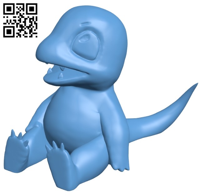 Charmander - pokemon B008628 file stl free download 3D Model for CNC and 3d printer