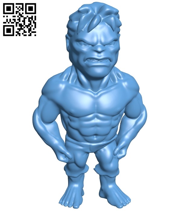 Chibi hulk - wiesner B008762 file obj free download 3D Model for CNC and 3d printer