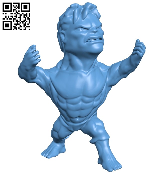 Chibi hulk - wiesner superhero B008785 file obj free download 3D Model for CNC and 3d printer