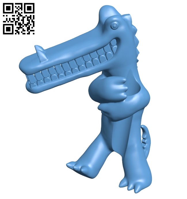 Clarabella crocodile toothbrush holder B008790 file obj free download 3D Model for CNC and 3d printer