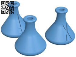 Conical flasks – Laboratory playset B008766 file obj free download 3D Model for CNC and 3d printer