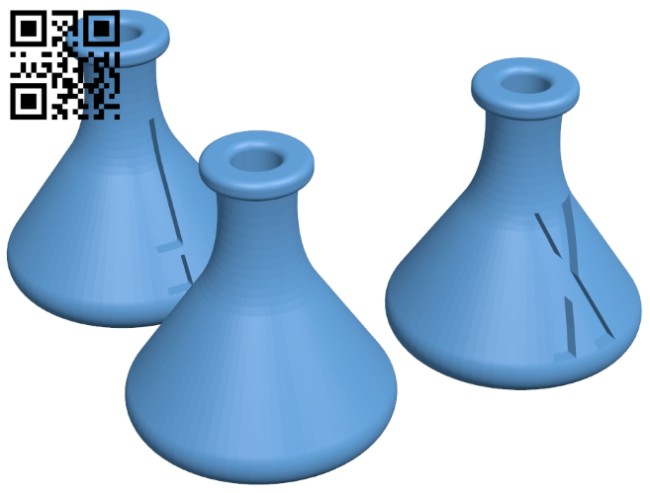 Conical flasks - Laboratory playset B008766 file obj free download 3D Model for CNC and 3d printer
