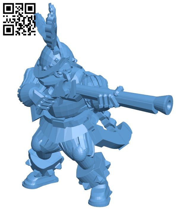 Conquistador musketeer B008854 file obj free download 3D Model for CNC and 3d printer
