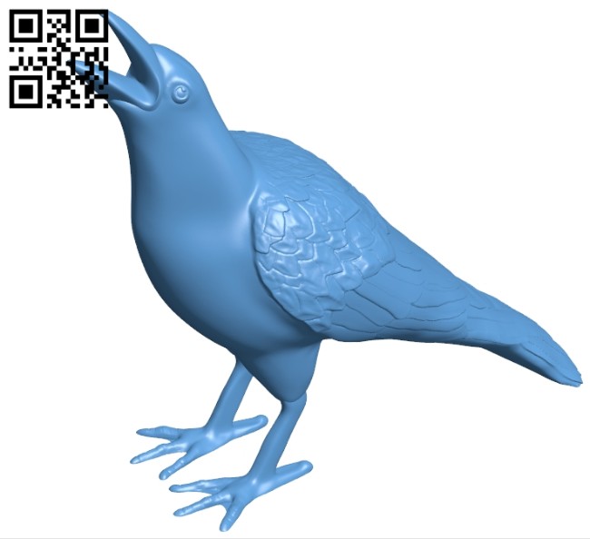 Crow B008764 file obj free download 3D Model for CNC and 3d printer
