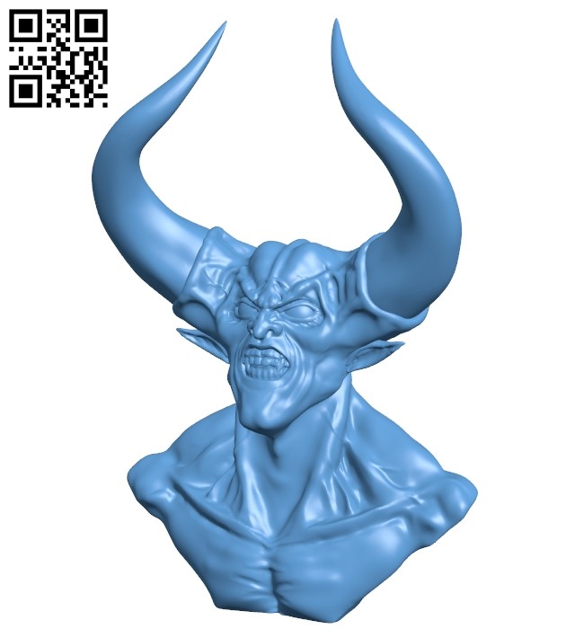 Darkness bust B008769 file obj free download 3D Model for CNC and 3d printer