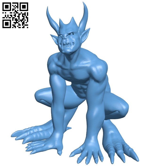 Devil B008858 file obj free download 3D Model for CNC and 3d printer