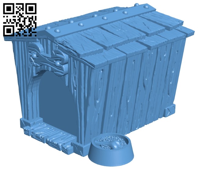 Dog house B008638 file stl free download 3D Model for CNC and 3d printer