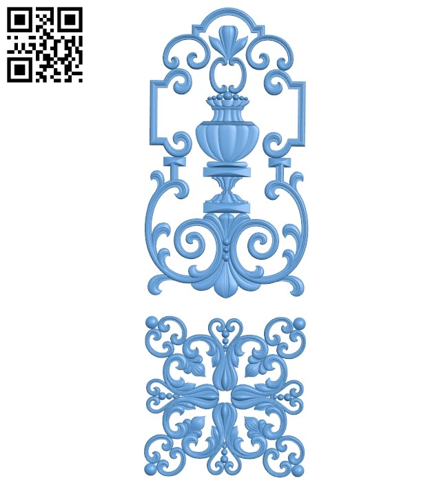 Door pattern A005790 download free stl files 3d model for CNC wood carving