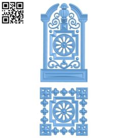 Door pattern A005792 download free stl files 3d model for CNC wood carving