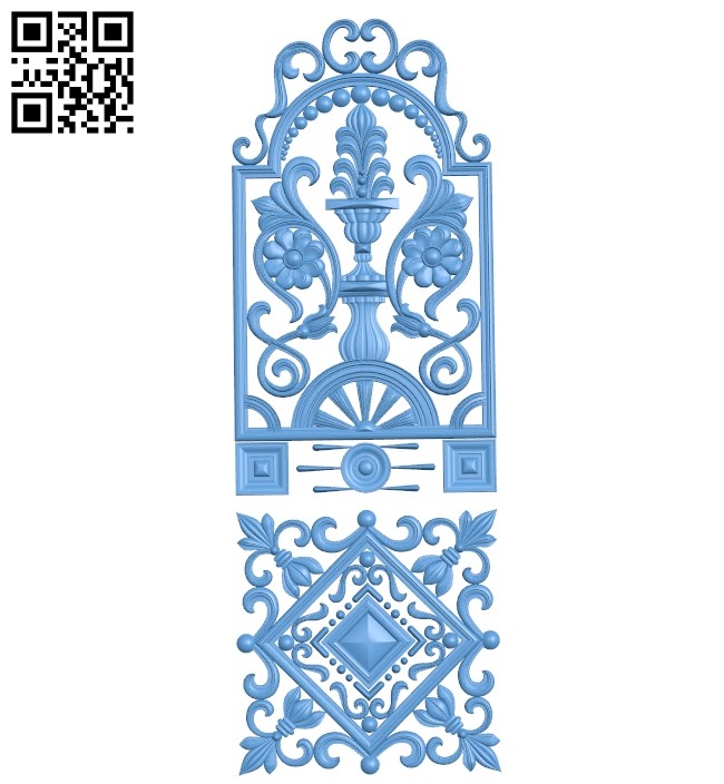 Door pattern A005793 download free stl files 3d model for CNC wood carving