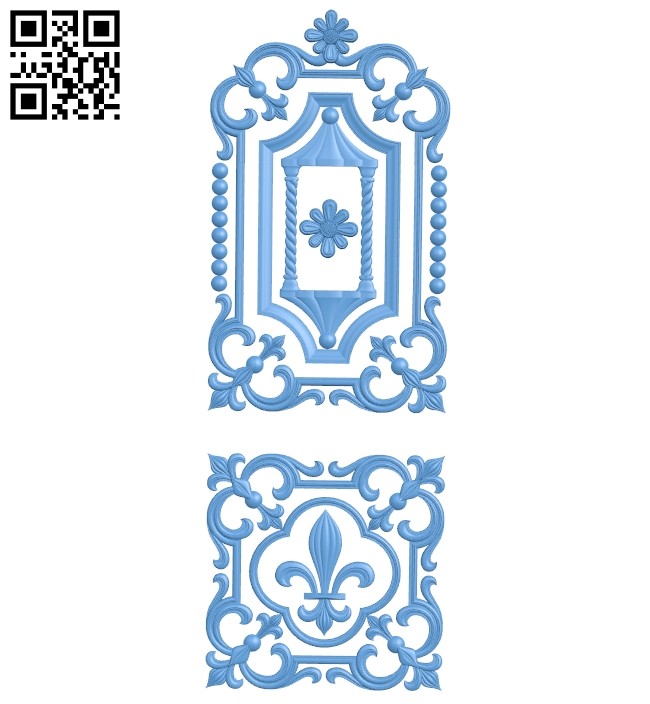 Door pattern A005794 download free stl files 3d model for CNC wood carving