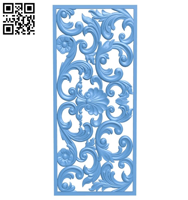 Door pattern A005795 download free stl files 3d model for CNC wood carving