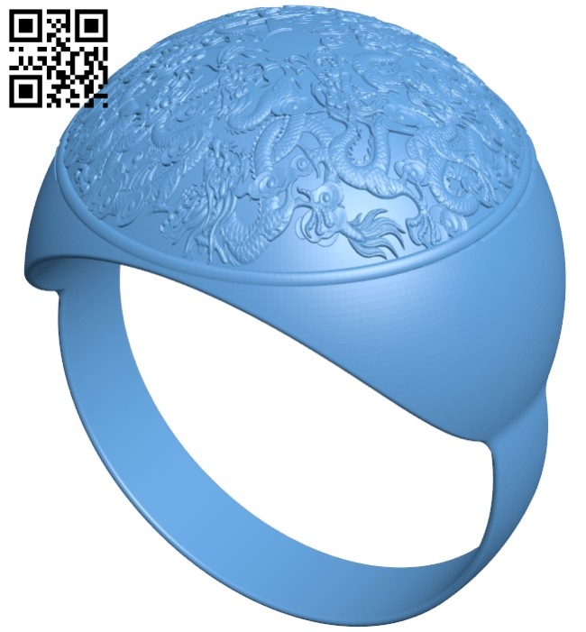 Dragon ring B008650 file stl free download 3D Model for CNC and 3d printer