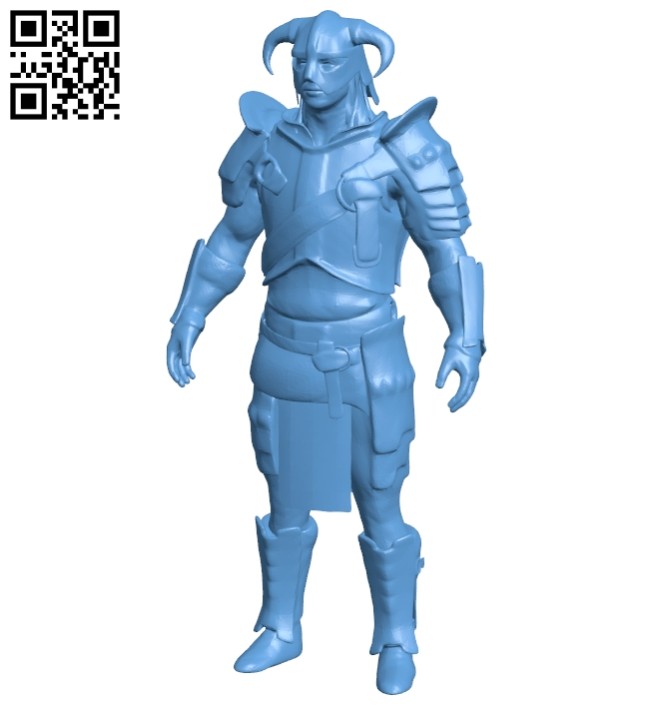 Dragonborn - man B008667 file stl free download 3D Model for CNC and 3d printer