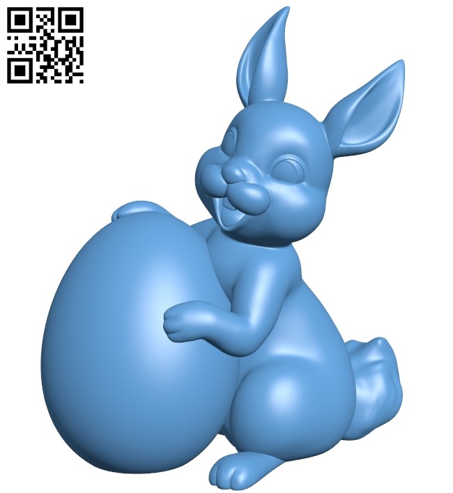 Easter bunny B008865 file obj free download 3D Model for CNC and 3d printer