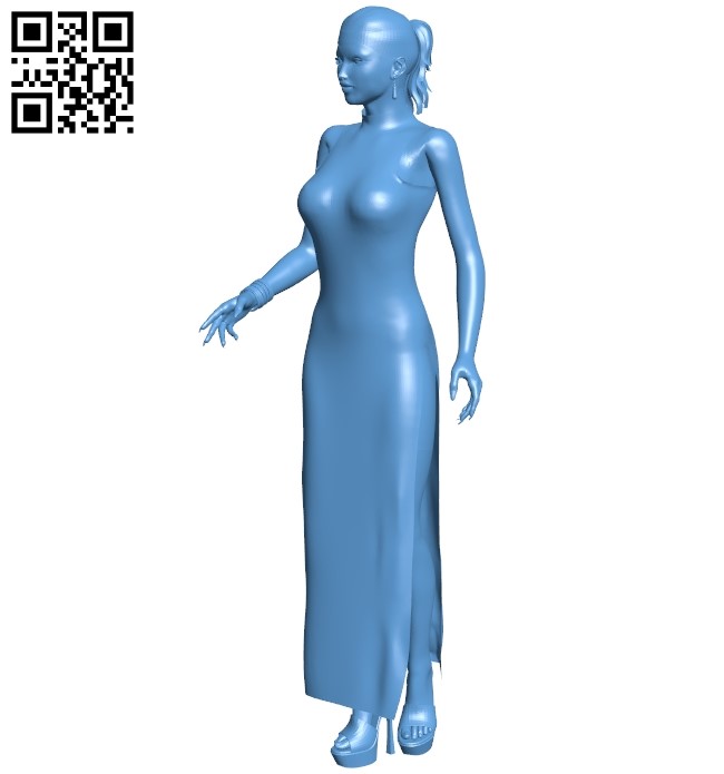 Female B008908 file obj free download 3D Model for CNC and 3d printer