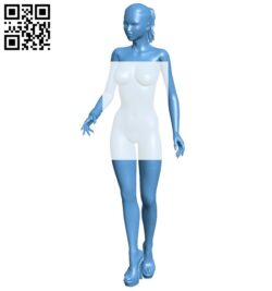 Female B008910 file obj free download 3D Model for CNC and 3d printer