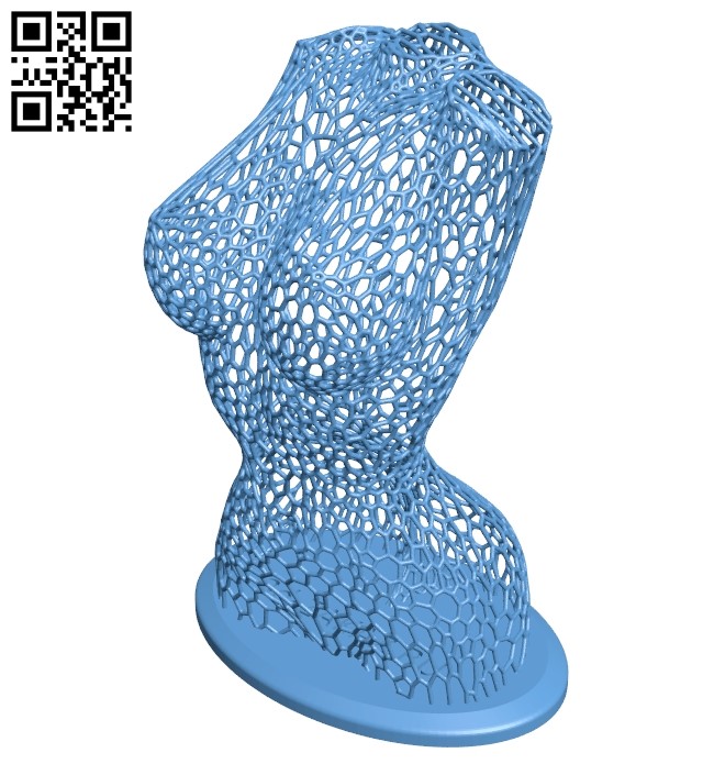 Female body B008907 file obj free download 3D Model for CNC and 3d printer