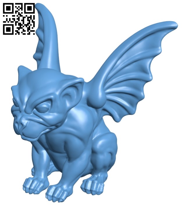 Gargoyle figurine B008892 file obj free download 3D Model for CNC and 3d printer