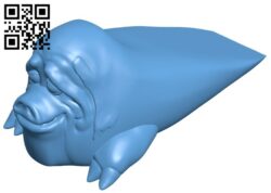 George orwell old major pig doorstop B008811 file obj free download 3D Model for CNC and 3d printer