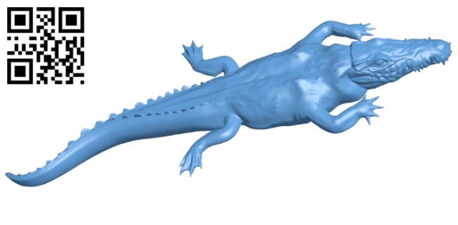 Hidden alligator - crocodile B008712 file obj free download 3D Model for CNC and 3d printer