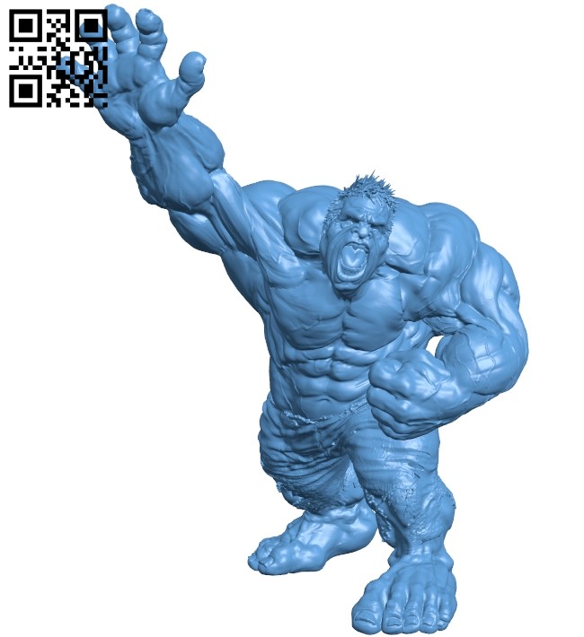 Hulk nobase - superhero B008743 file obj free download 3D Model for CNC and 3d printer