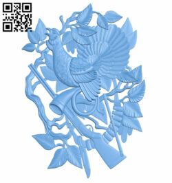 Hunter painting A005821 download free stl files 3d model for CNC wood carving
