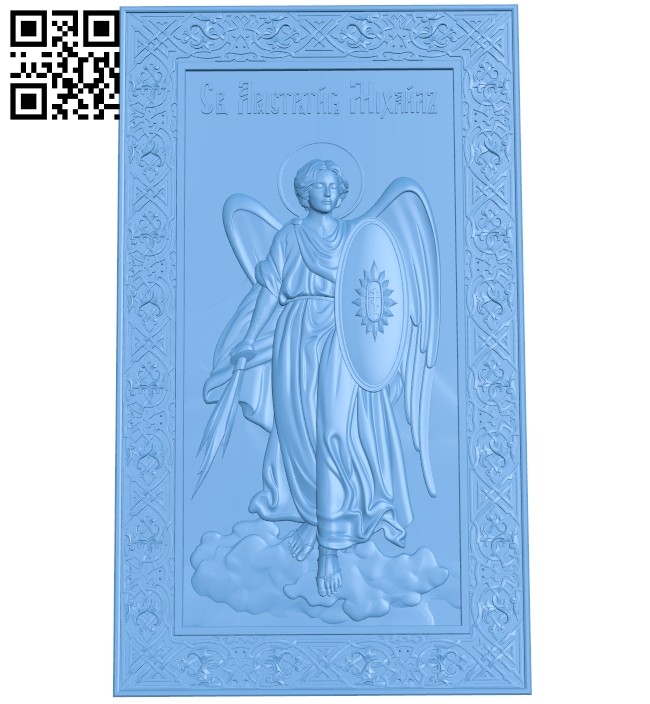 Icon Archangel Michael A005699 download free stl files 3d model for CNC wood carving