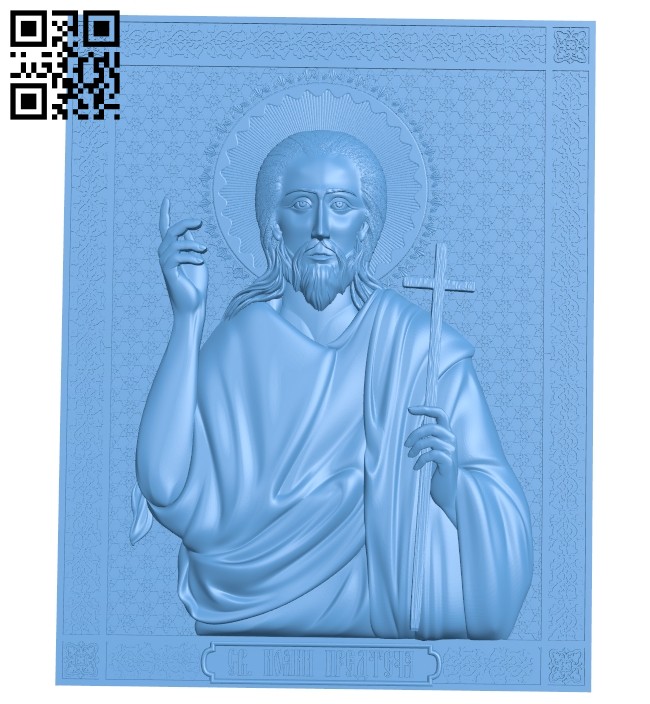Icon John the Baptist A005705 download free stl files 3d model for CNC wood carving