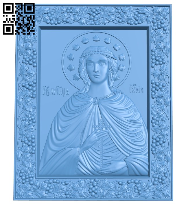 Icon Saint Julia A005702 download free stl files 3d model for CNC wood carving
